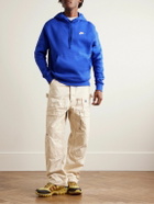 Nike - Sportswear Club Logo-Embroidered Cotton-Blend Jersey Hoodie - Blue