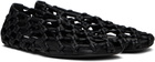 Jil Sander Black Hand-Knotted Ballerina Flats