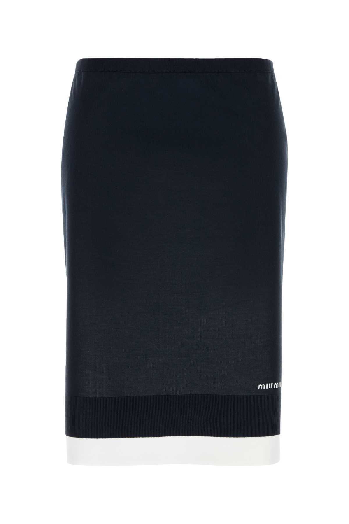 ミニスカート Miu Miu Black Stretch Cashmere Blend Mini Skirt Miu Miu Black Stretch Cashmere Blend Mini Skirt Miu Miu