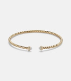 David Yurman Cablespira® Flex Micro 18kt gold cuff bracelet with pearls