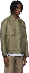 Craig Green Khaki Quilted Worker Jacket