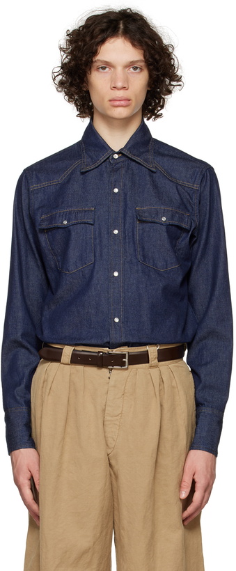 Photo: Maison Margiela Navy Pocket Shirt