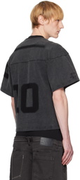 SPENCER BADU Black Washed Jersey T-shirt