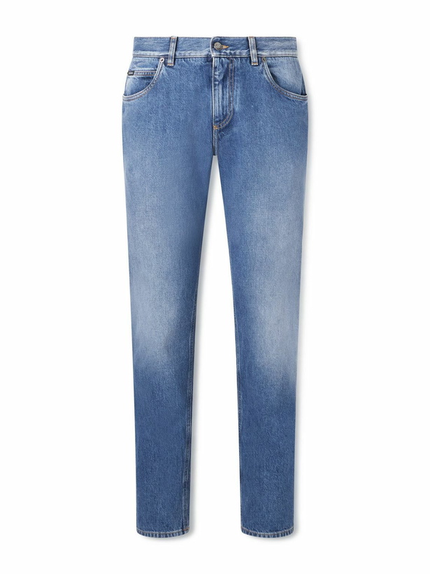 Photo: Dolce&Gabbana - Slim-Fit Straight-Leg Jeans - Blue