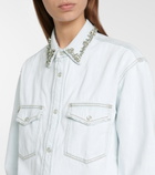 Golden Goose - Embellished cotton chambray shirt