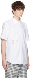 Thom Browne White Appliqué Shirt