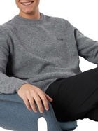 MC2 Saint Barth Man Crewneck Grey Sweater With St. Barth Embroidery