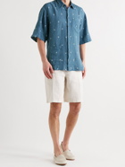 120% - Printed Linen-Gauze Shirt - Blue