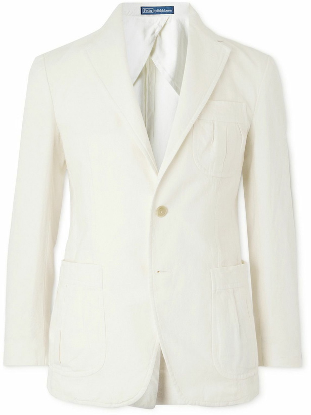 Photo: Polo Ralph Lauren - Garment-Dyed Cotton and Linen-Blend Blazer - White