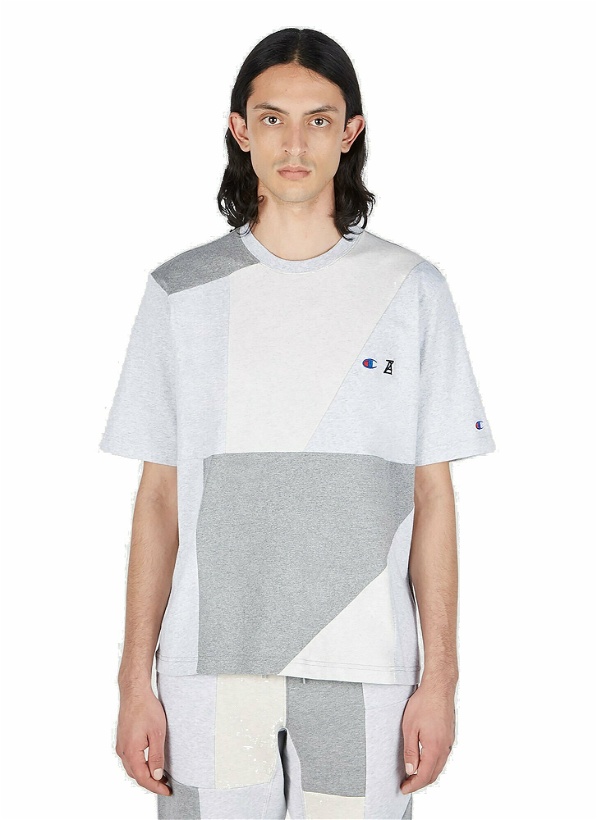 Photo: Champion x Anrealage - Contrast Panel T-Shirt in Grey