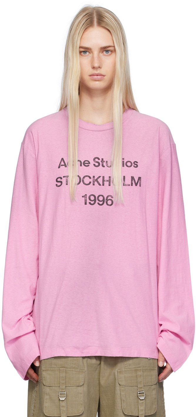 Acne Studios Pink Relaxed-Fit T-Shirt Acne Studios