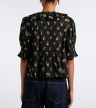 Dôen Henri floral ruffled cotton-blend blouse