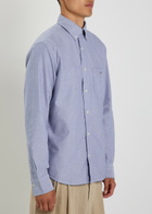 Gant Logo-embroidered Cotton Oxford Shirt Blue