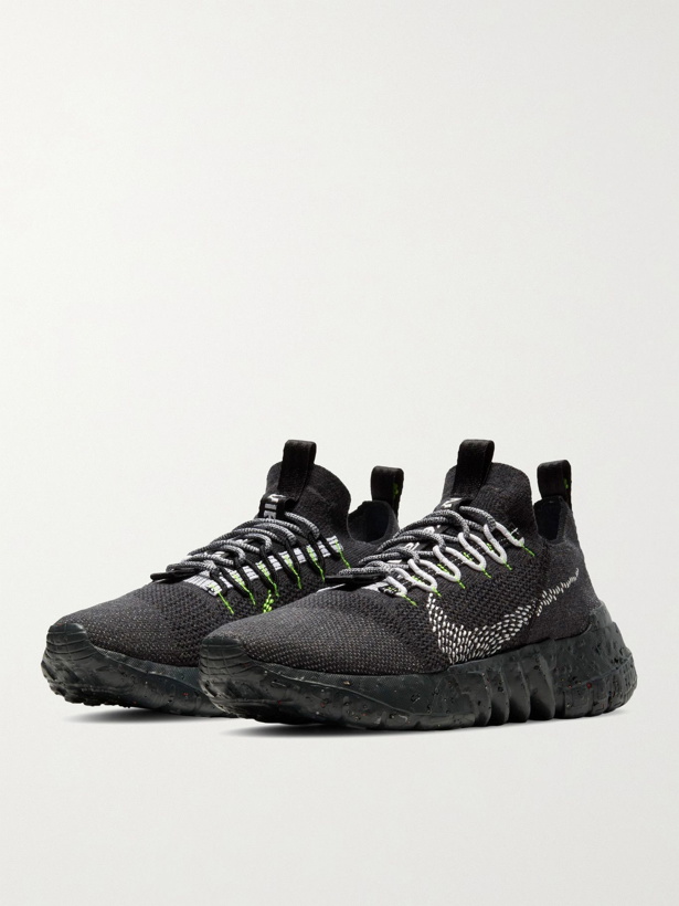 Photo: NIKE - Space Hippie 01 Recycled Stretch-Knit Sneakers - Black