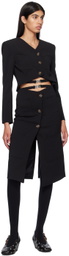 J KOO Black Belted Blazer