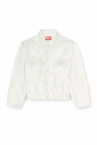 Diesel Elasticated trucker jacket in denim - Denim Jackets Mens in White