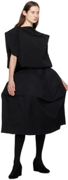 Comme des Garçons Black Paneled Midi Skirt