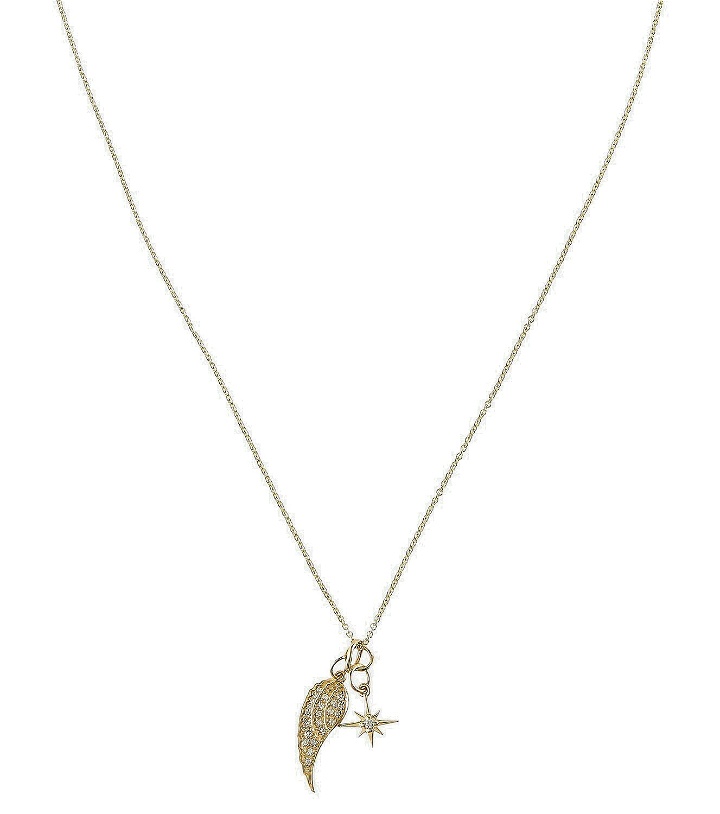 Photo: Sydney Evan Wing and Starburst 14kt gold necklace with diamonds