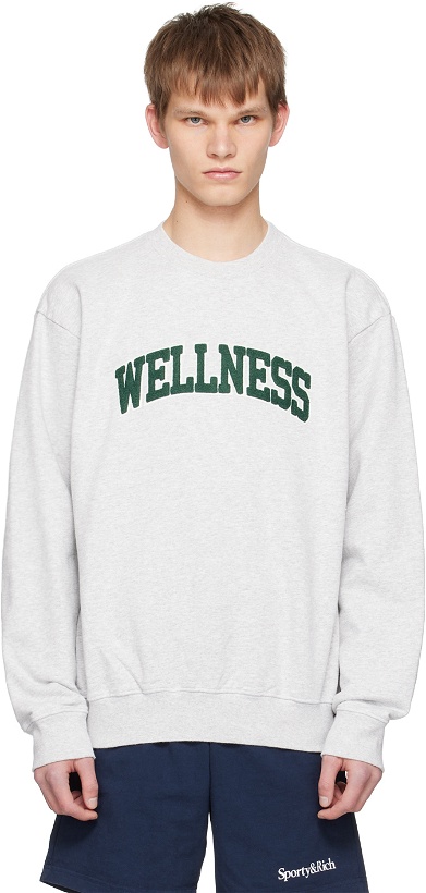 Photo: Sporty & Rich Gray 'Wellness' Sweatshirt
