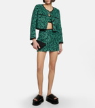 Marine Serre - Jacquard cropped cotton jacket