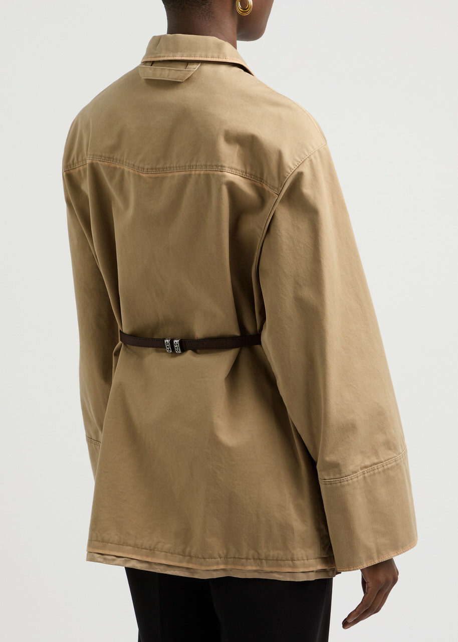 Dorothee Schumacher Perfect Match Belted Cotton Jacket Camel