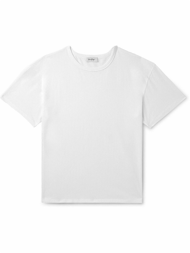 Photo: SECOND / LAYER - Baggy Cotton-Jersey T-Shirt - White