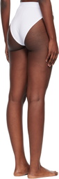 Marine Serre White Moon Logo Stretched Jersey High-Waist Briefs