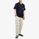 Palmes Men's Garden Short Sleeve Shirt in Dark Blue