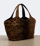 Saint Laurent Icare leopard-print calf hair shopper