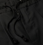 Maison Margiela - Wide-Leg Pleated Virgin Wool Drawstring Shorts - Men - Black