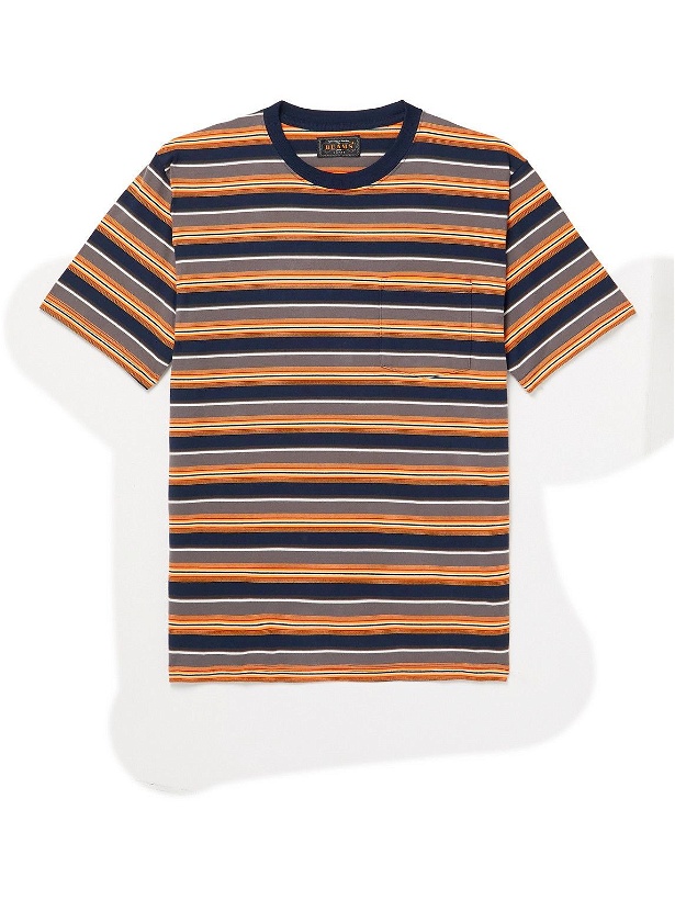 Photo: Beams Plus - Striped Cotton-Jersey T-shirt - Orange
