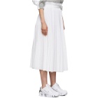 Sacai Grey and White Melton Contrast Skirt