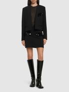 MSGM Double Crepe Cady Mini Skirt with sequins
