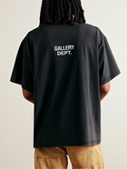 Gallery Dept. - Distressed Logo-Print Cotton-Jersey T-Shirt - Black