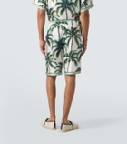 Dolce&Gabbana Printed silk twill shorts