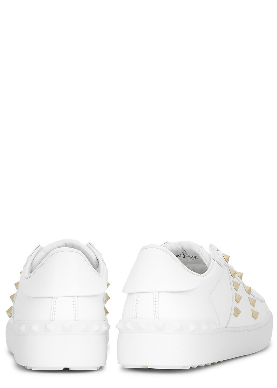 Valentino Garavani Rockstud Untitled Leather Sneakers White