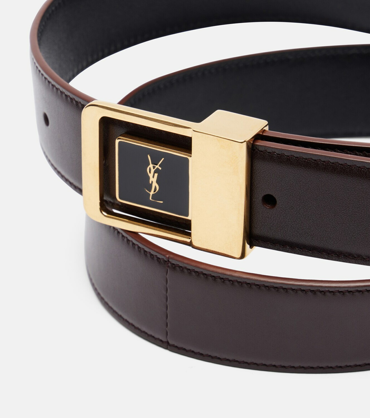 Saint Laurent Cassandre leather belt