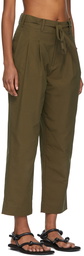 CO Khaki Crop Pleated Trousers