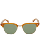 Garrett Leight Men's Elkgrove Sunglasses in Matte Butterscotch/Gold