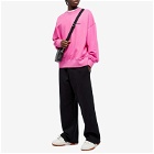 Palm Angels Men's Embroidered Small Logo Crew Sweat in Fuschia