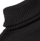 Universal Works - Ribbed Wool Rollneck Sweater - Black