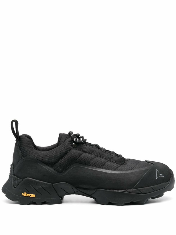 Photo: ROA Black Quilted Low Top Sneakers