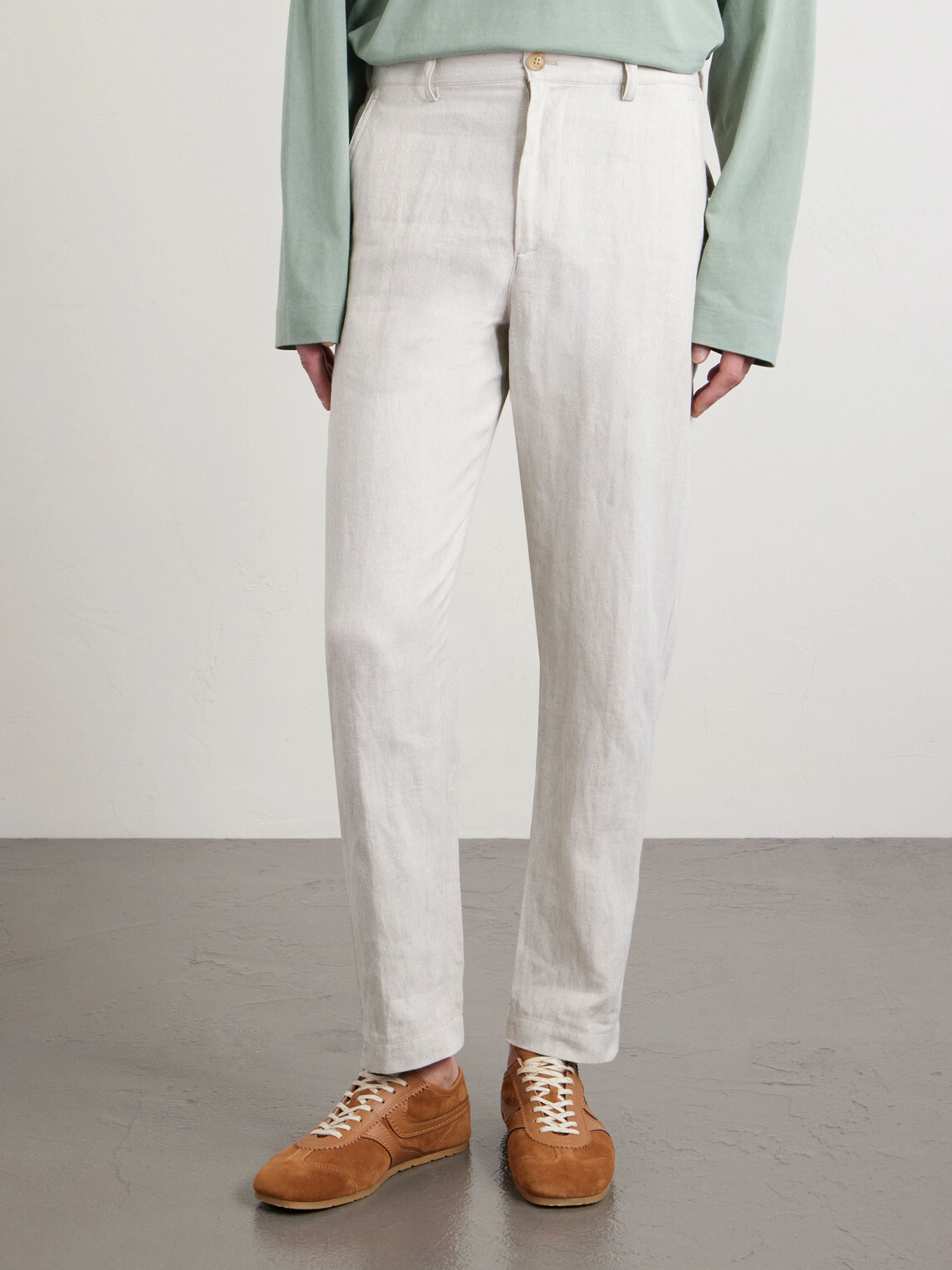 Dries Van Noten - Straight-Leg Herringbone Cotton-Blend Trousers