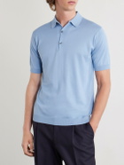 John Smedley - Adrian Slim-Fit Sea Island Cotton Polo Shirt - Blue