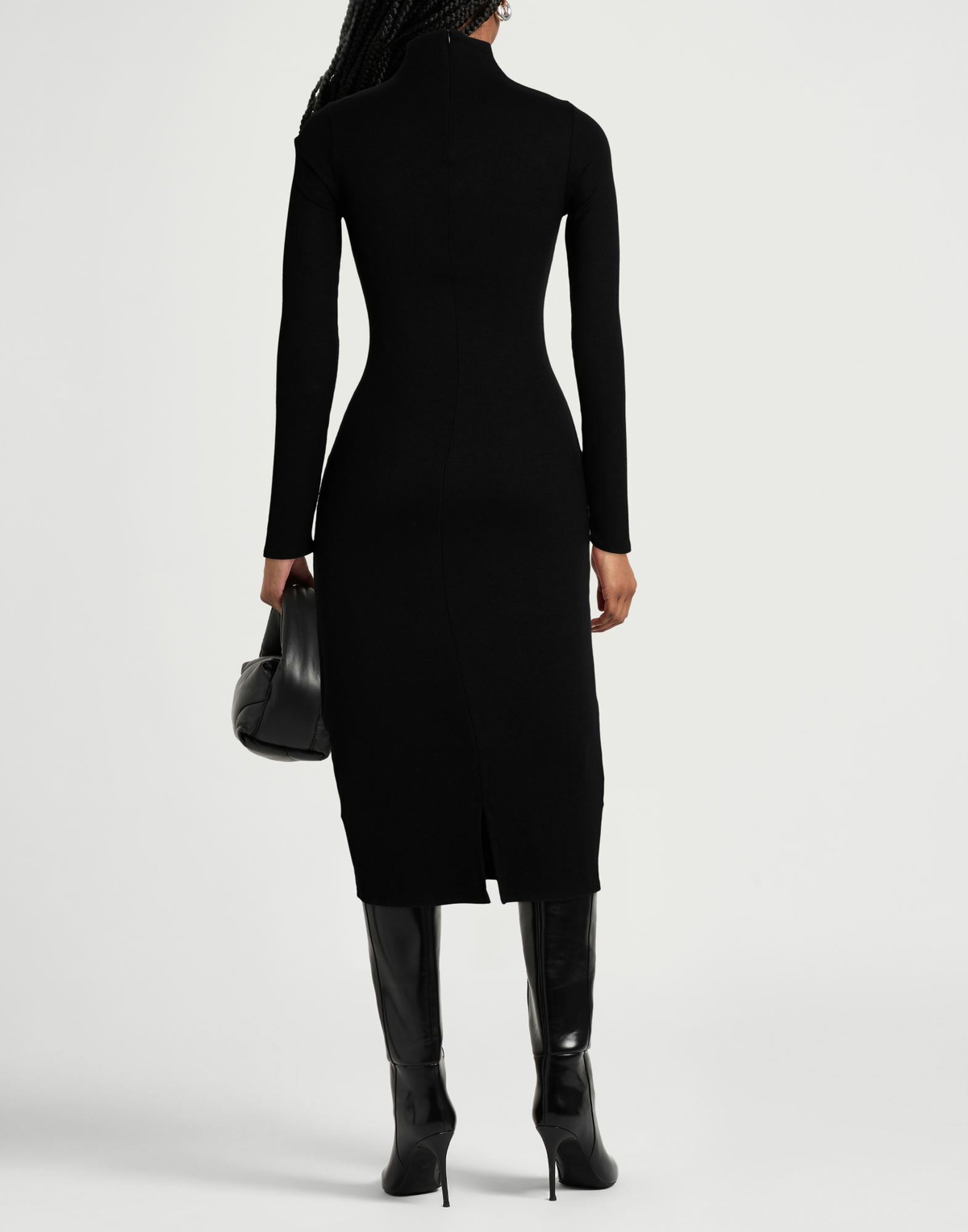 Joah Brown Womens Midi dress in Black