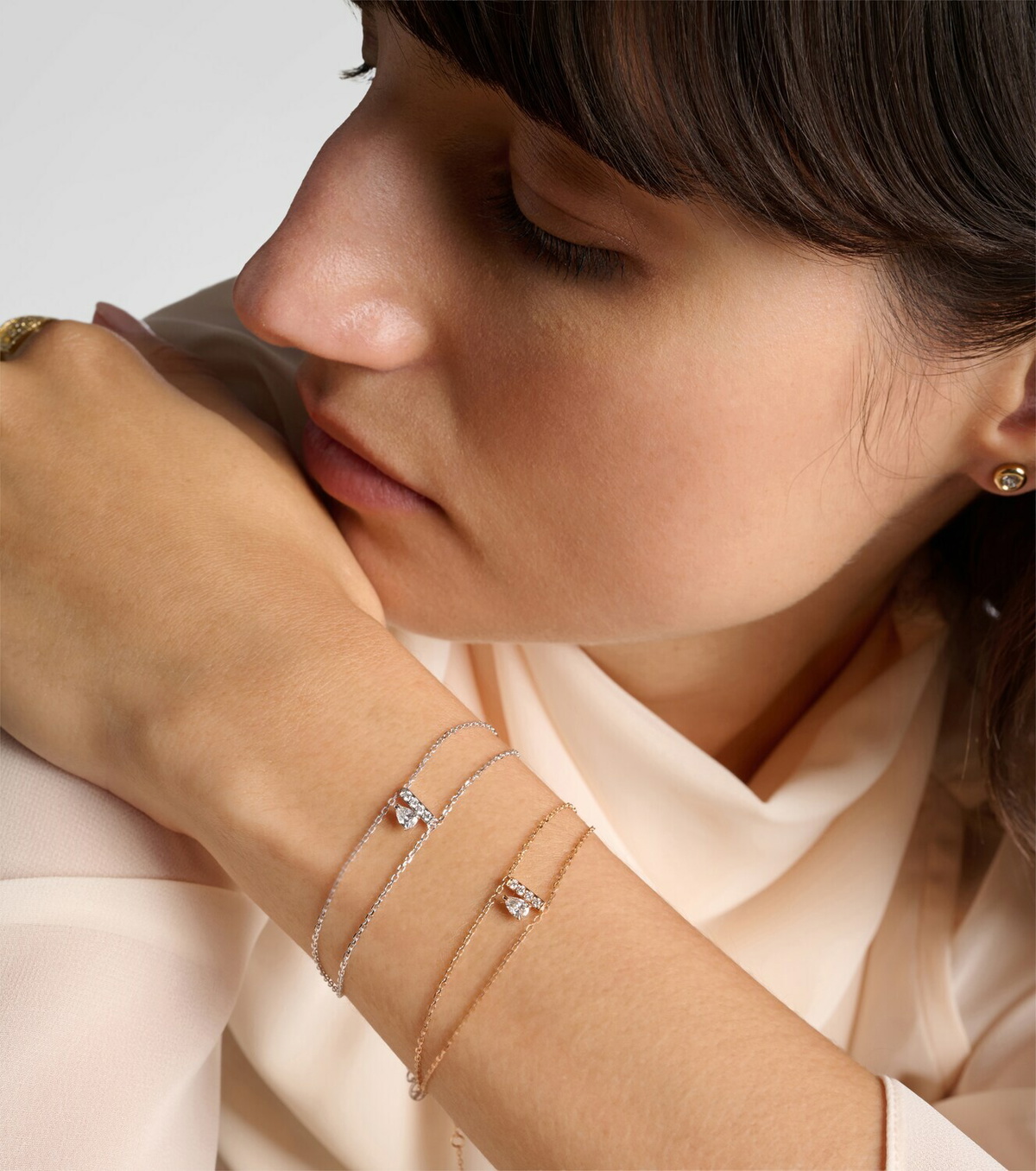Repossi Letters 18kt white gold bracelet with diamonds