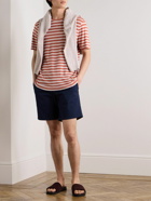 Mr P. - Striped Linen-Jersey T-Shirt - Red