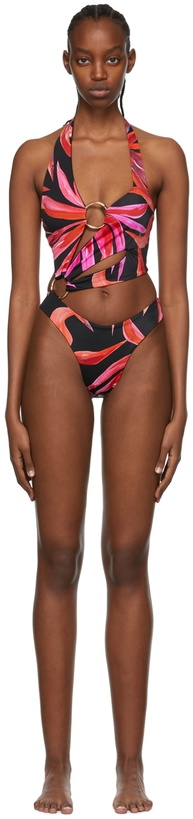 Photo: Louisa Ballou SSENSE Exclusive Black Recycled Nylon One-Piece Swimsuit