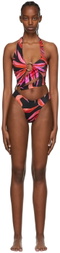 Louisa Ballou SSENSE Exclusive Black Recycled Nylon One-Piece Swimsuit
