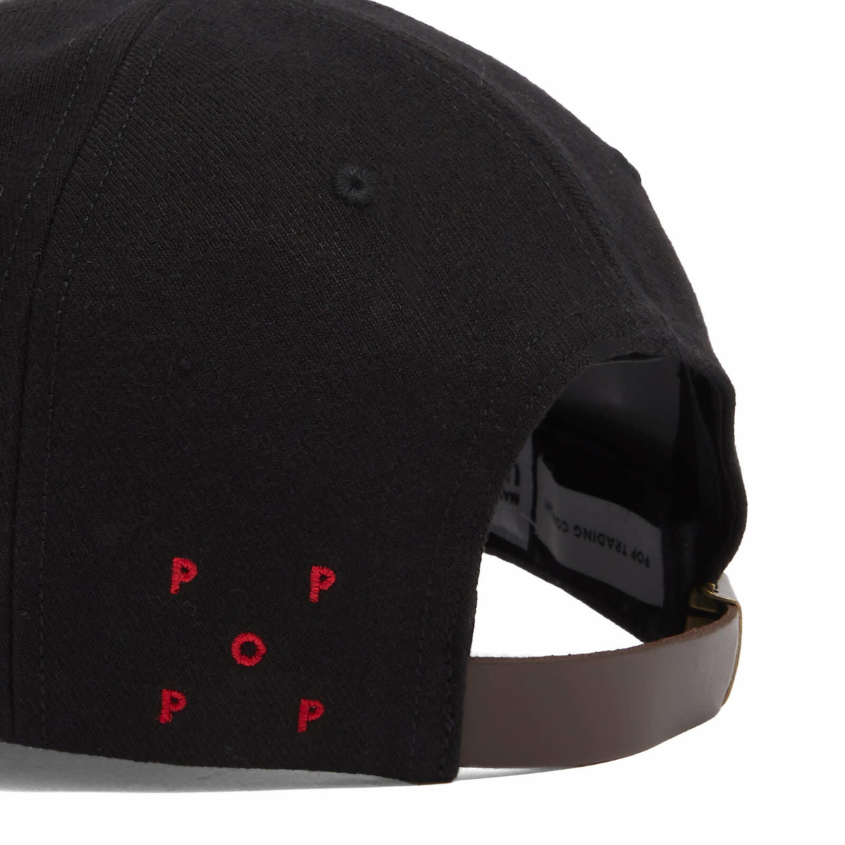Pop Trading Company Men's O Six Panel Cap in Black 